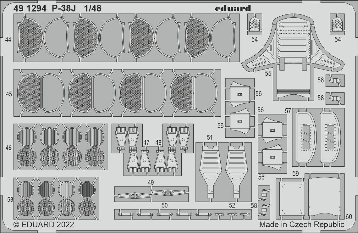 Eduard 491294 1:48 Lockheed P-38J Lightning