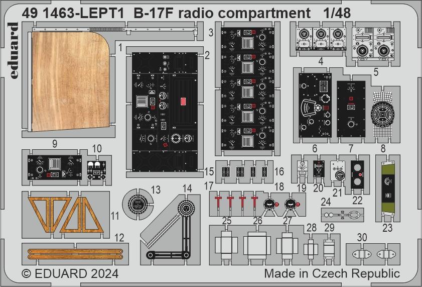 Eduard 491463 1:48 Boeing B-17F Flying Fortress radio compartment