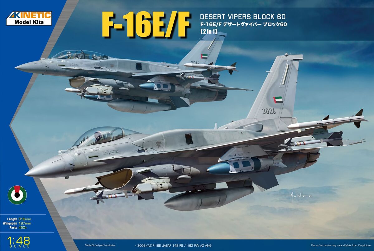 Kinetic K48136 1:48 Lockheed-Martin F-16E/F Desert Vipers Block 60