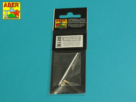 Aber 35L313 1:35 Barrel for 6 pdr Mk.IV (57mm) A/T Gun with Ball Muzzle Brake