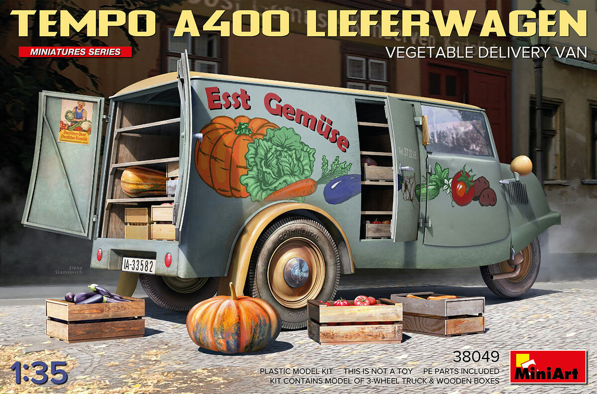 Mini Art 38049 1:35 Tempo A400 Lieferwagen Vegetable Delivery Van