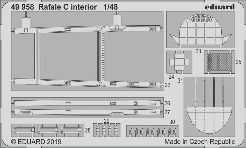 Eduard 49958 1:48 Dassault Rafale C interior