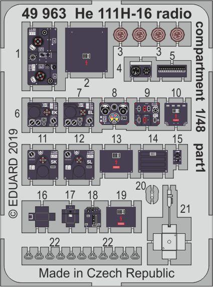 Eduard 49963 1:48 Heinkel He-111H-16 radio compartment