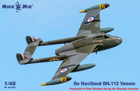 Mikro-Mir 48-020 1:48 de Havilland DH.112 Venom FB.4 (Not FB.50 (FB.1) as illustrated on the Box)