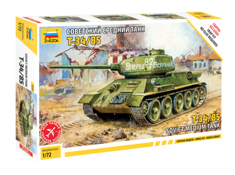 Zvezda 5039 1:72 Soviet T-34/85 Medium Tank - Snap Fit