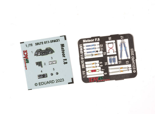 Eduard 3DL72011 1:72 Gloster Meteor F.8 SPACE 3D-Printed Instrument Decals