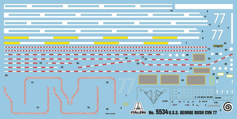 Italeri 5534 1:720 USS George H.W. Bush CVN-77