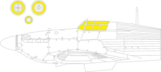 Eduard JX306 1:32 Hawker Hurricane Mk.IIb TFace (interior and exterior canopy masks)