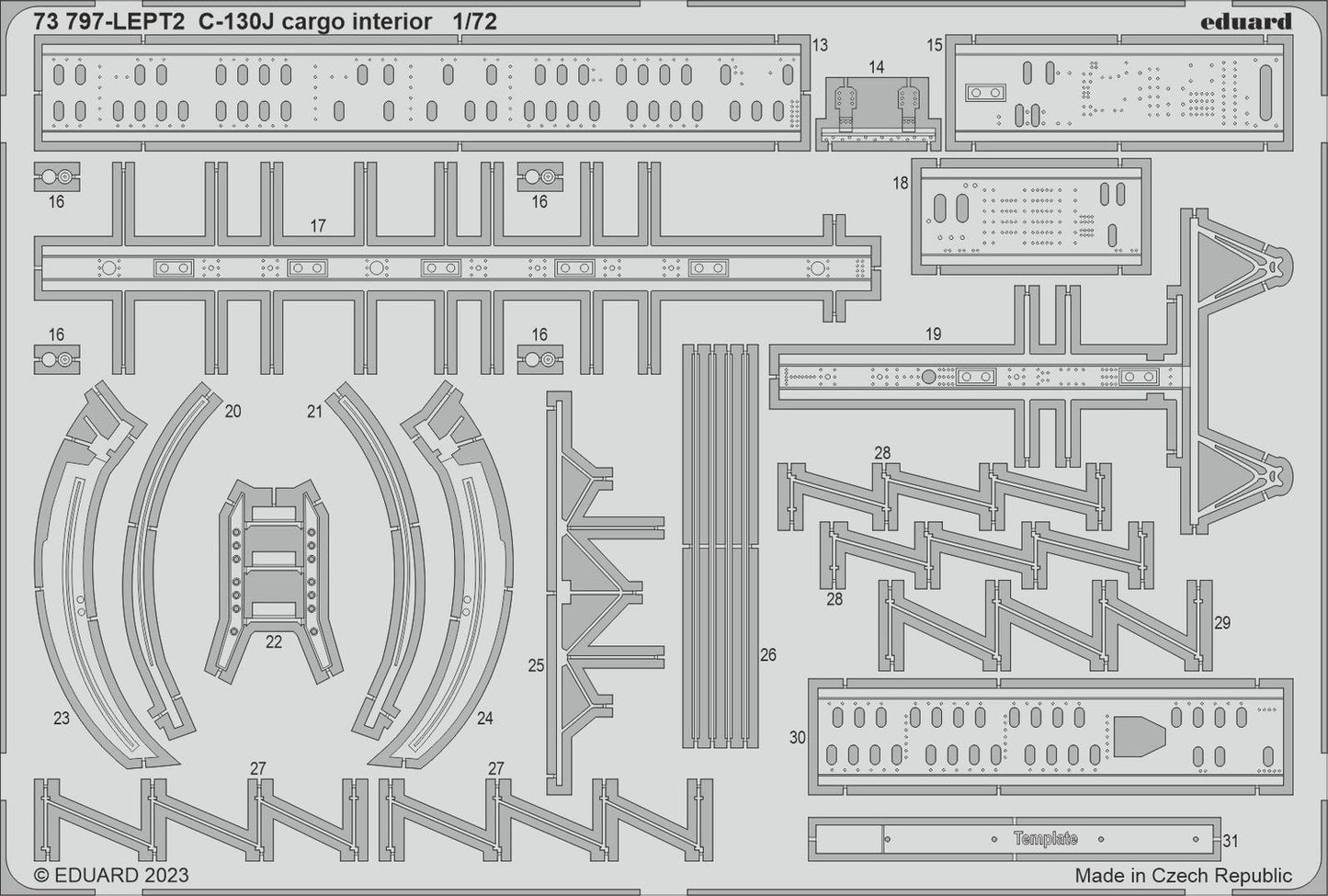 Eduard 73797 1:72 Lockheed C-130J Hercules cargo interior