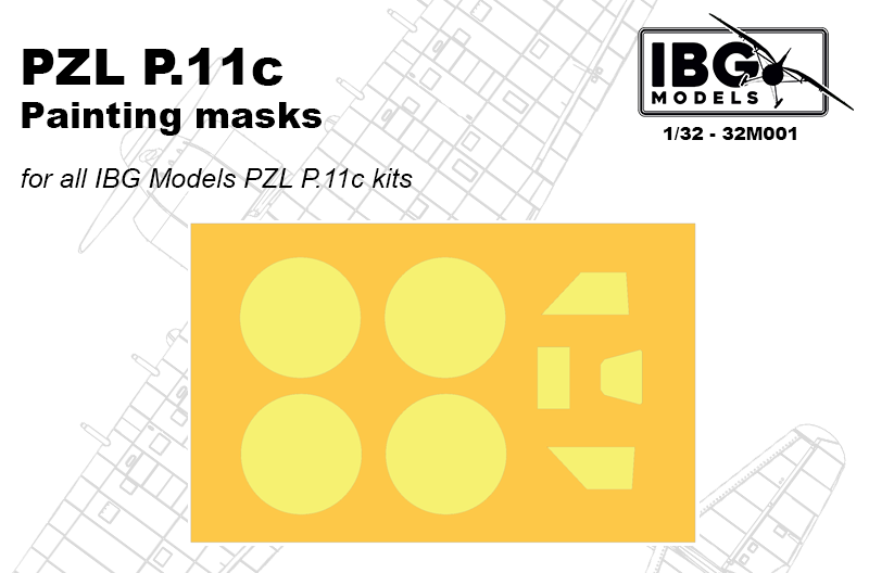 IBG Models 32M001 1:32 PZL P.11c Painting Masks