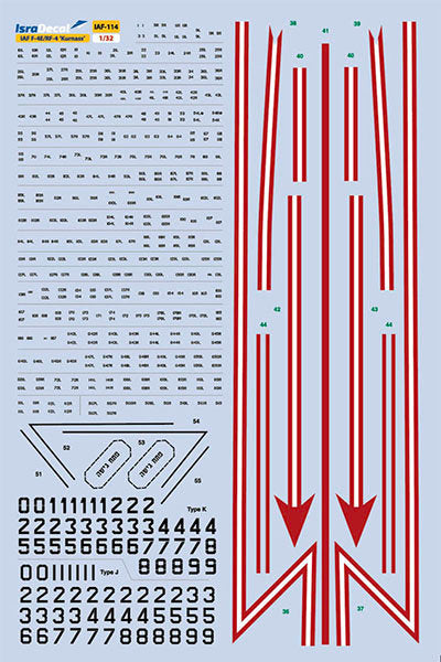 IsraDecal Studio IAF-114 1:32 IAF Early McDonnell F-4E Phantom 'Kurnass'