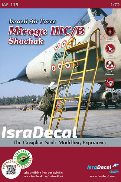 IsraDecal Studio IAF-115 1:72 IAF Dassault-Mirage IIIC/B 'Shachak'