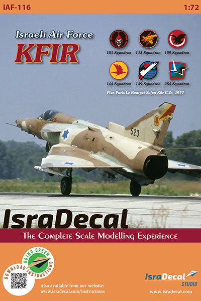 IsraDecal Studio IAF-116 1:72 IAF 'Kfir' Decals