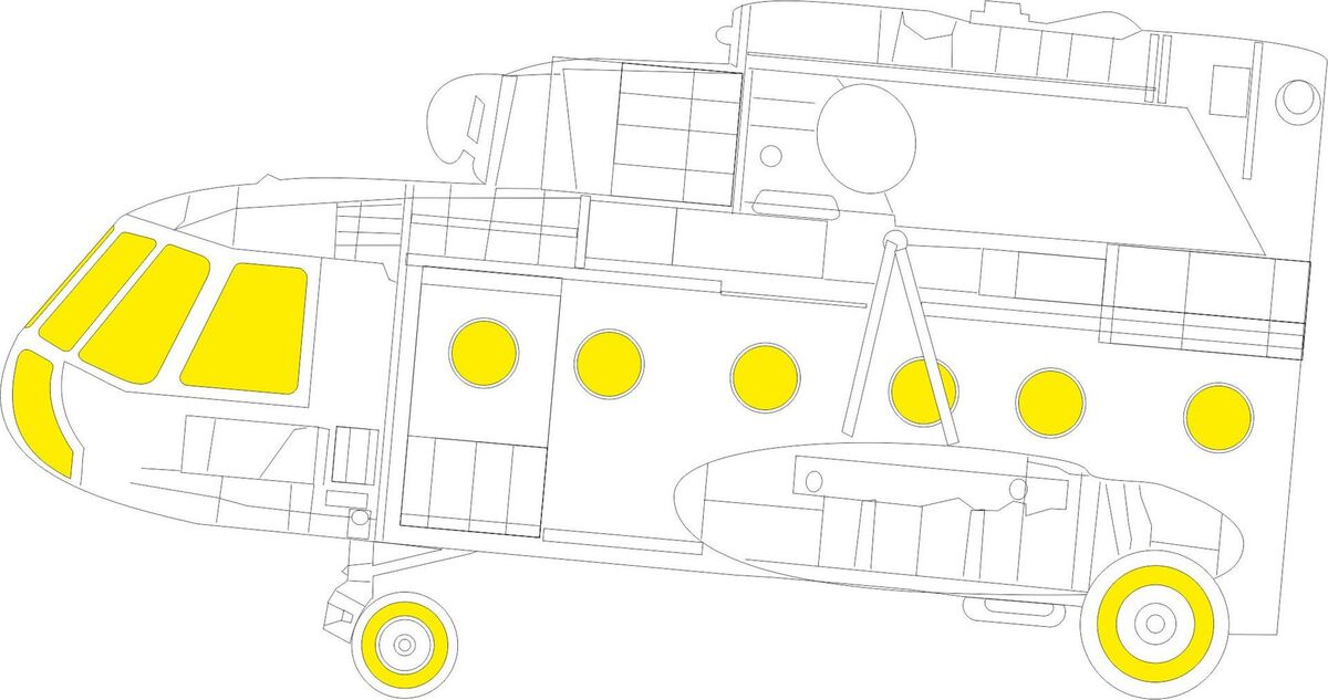 Eduard EX943 1:48 Mil Mi-17 TFace interior and exterior canopy masks