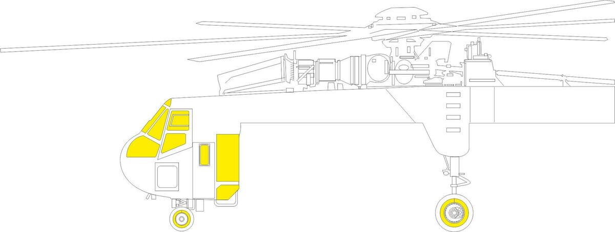 Eduard JX307 1:35 Sikorsky CH-54A Tarhe TFace exterior canopy masks