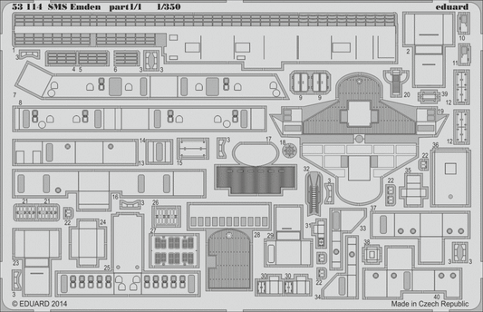 Eduard 53114 1:350 SMS Emden Part 1