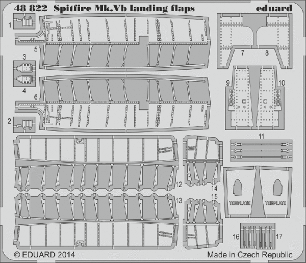 Eduard 48822 1:48 Supermarine Spitfire Mk.V landing flaps