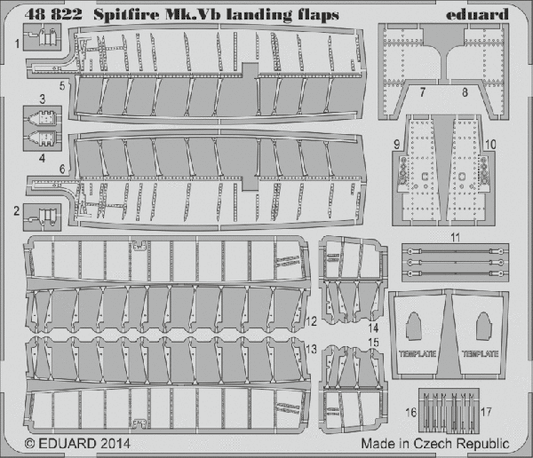 Eduard 48822 1:48 Supermarine Spitfire Mk.V landing flaps