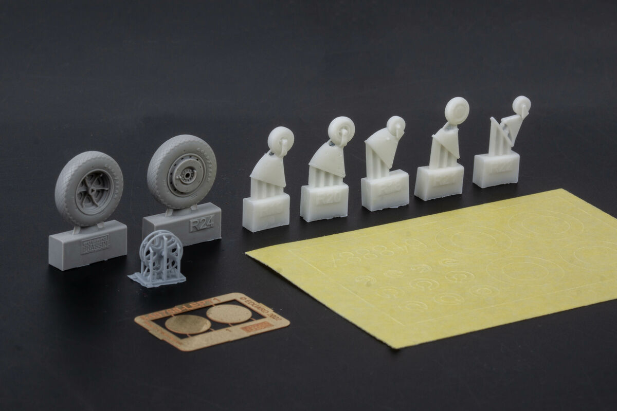 Eduard Brassin 648887 1:48 FM-2 Wildcat wheels to be used with Eduard