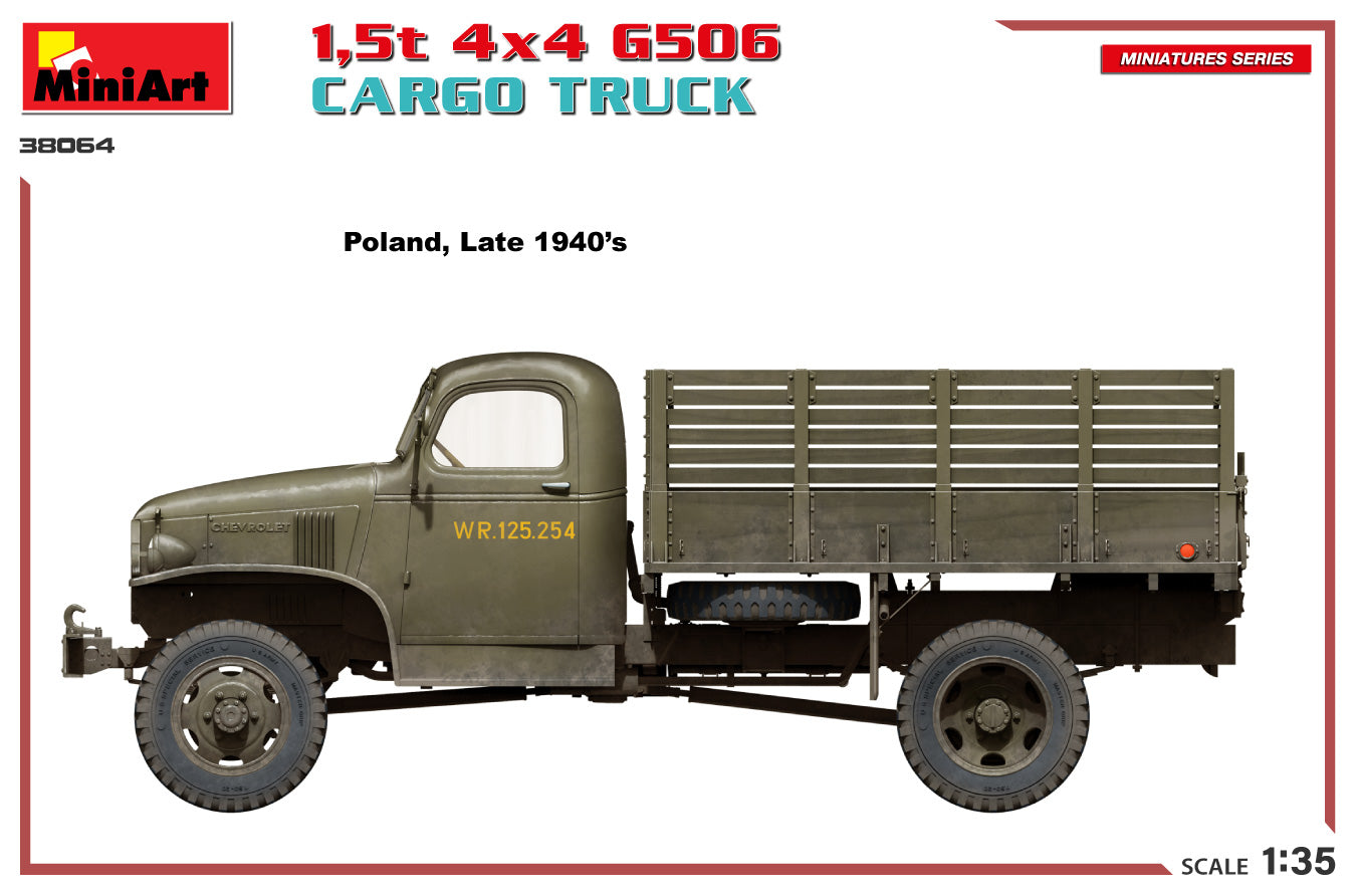 MiniArt 38064 1:35 1,5 t 4x4 G506 Cargo Truck