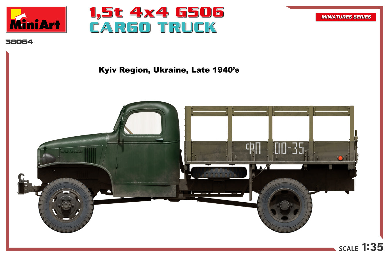 MiniArt 38064 1:35 1,5 t 4x4 G506 Cargo Truck