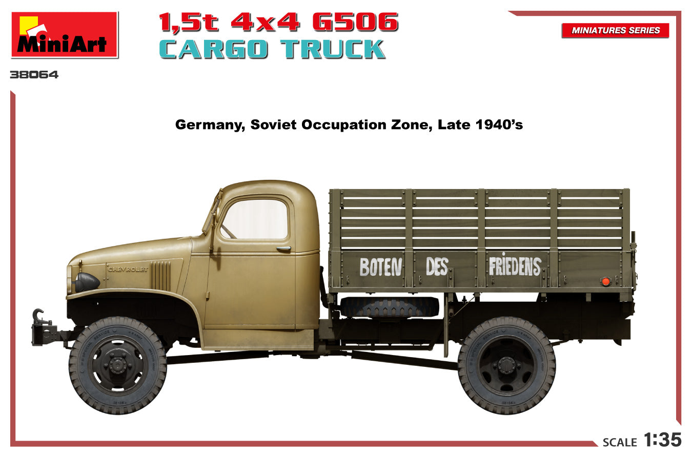 MiniArt 38064 1:35 1,5 t 4x4 G506 Cargo Truck