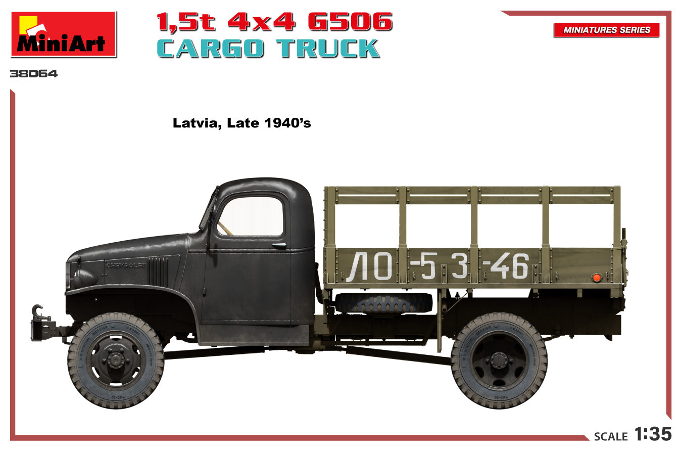 MiniArt 38064 1:35 1,5 t 4x4 G506 Cargo Truck