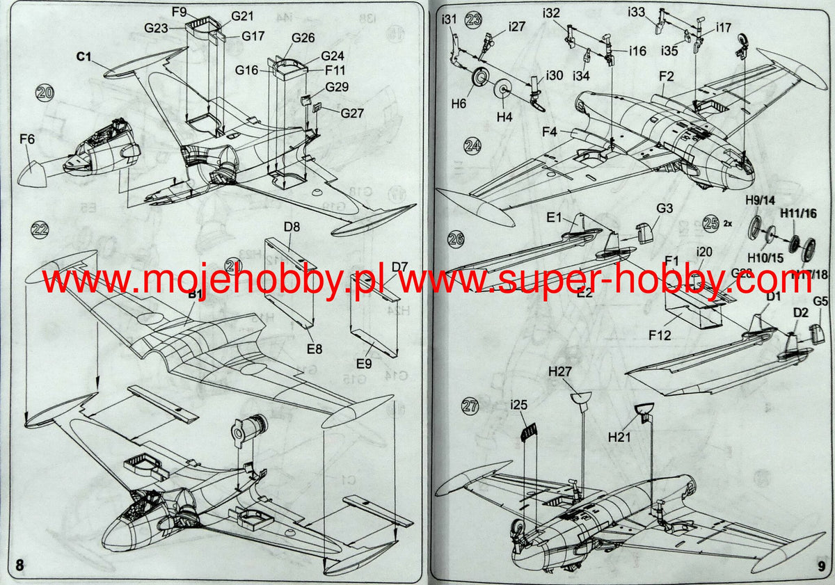 Mikro-Mir 48-020 1:48 de Havilland DH.112 Venom FB.4 (Not FB.50 (FB.1) as illustrated on the Box)