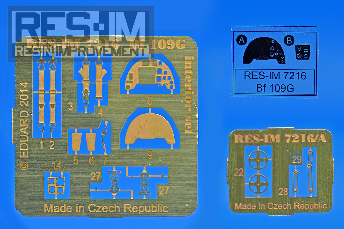 RES-IM 7216 1:72 Messerschmitt Bf-109G-5, Bf-109G-6, Bf-109G-8, Bf-109G-14 - cockpit set