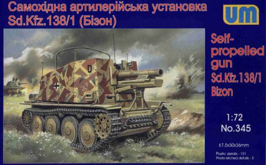 Unimodel 345 1:72 Sd.Kfz.138/1 Ausf.H Bison