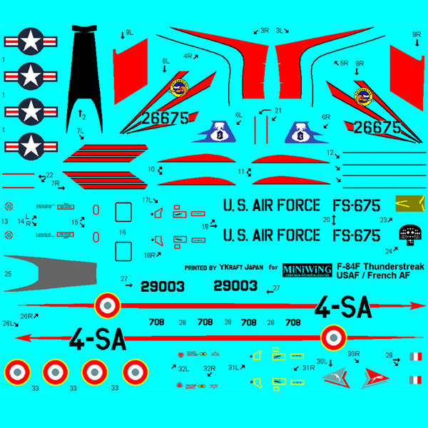 Miniwing 045 1:144 Republic F-84F Thunderstreak