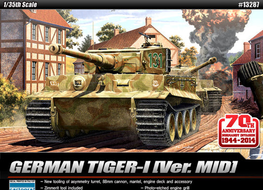 Academy 13287 1:35 Pz.Kpfw.VI Tiger 1 Mid Version 70th Anniversary Normandy Invasion