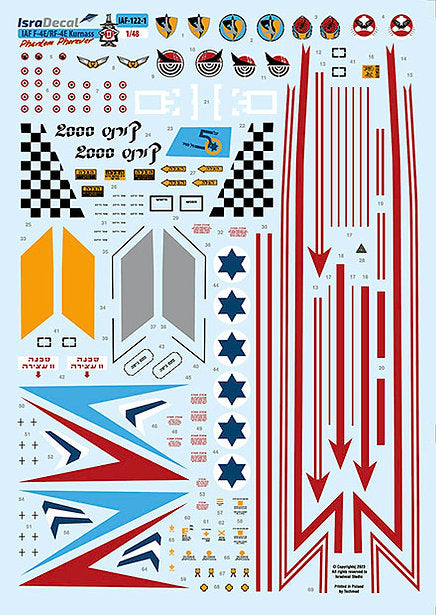 IsraDecal Studio IAF-122 1:48 McDonnell F-4E/RF-4E Phantom 'Kurnass' Israeli Air Force