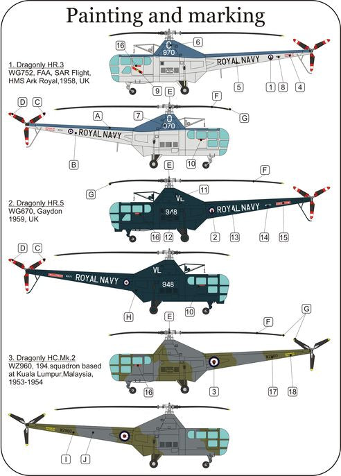 LF Models PE7265 1:72 Westland WS-51 Dragonfly