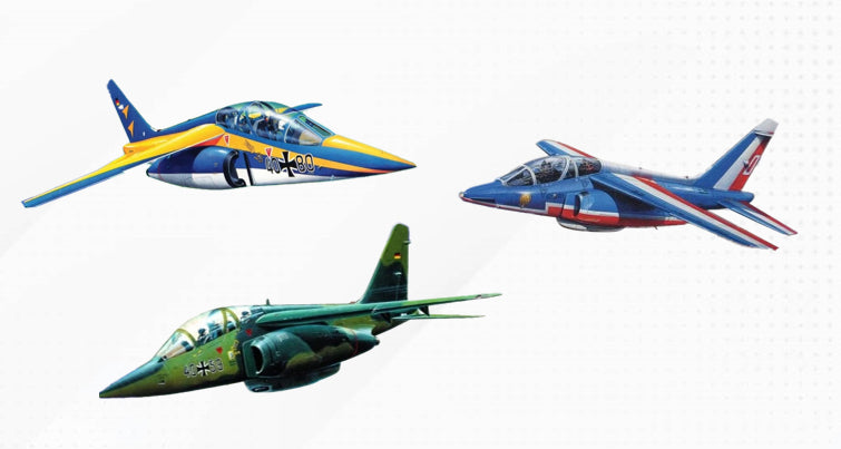 Revell 03810 1:144 Dassault Alpha Jet (3 Kits) 50th anniversary