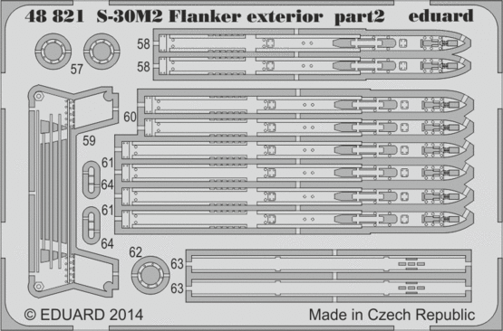 Eduard 48821 1:48 Sukhoi Su-30MKK Flanker exterior