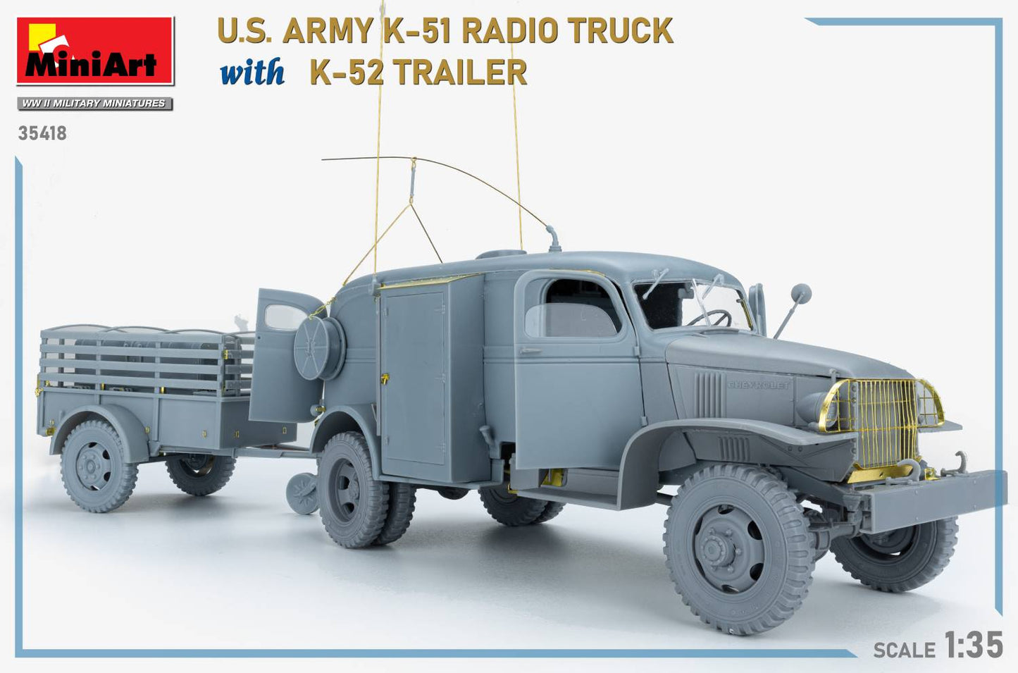 MiniArt 35418 1:35 US Army K-51 Radio Truck with K-52 Trailer - Interior Kit