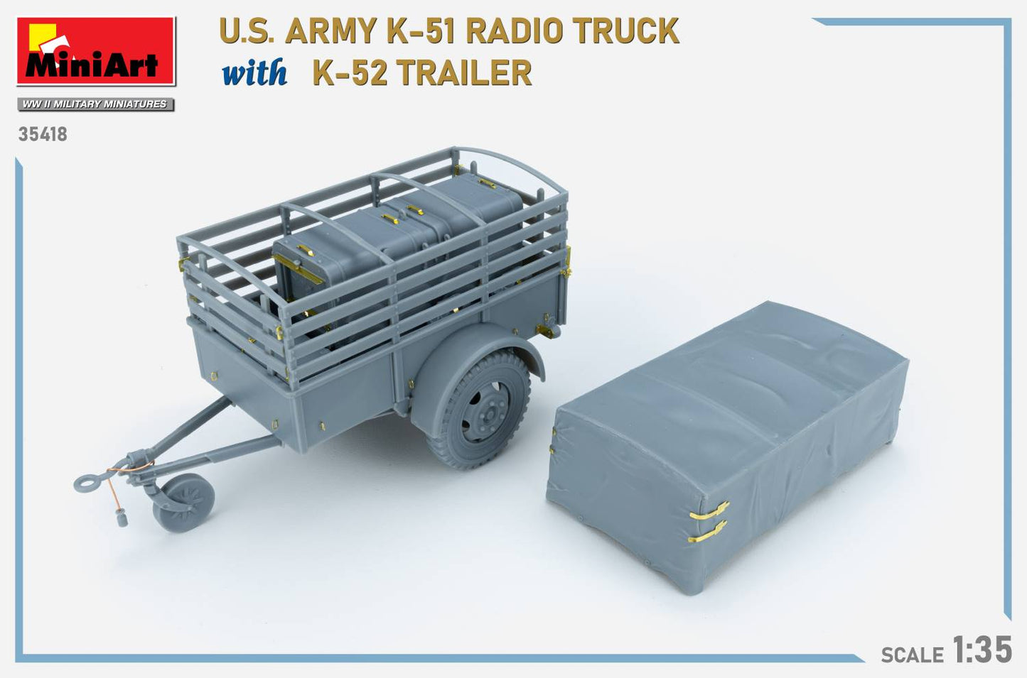 MiniArt 35418 1:35 US Army K-51 Radio Truck with K-52 Trailer - Interior Kit