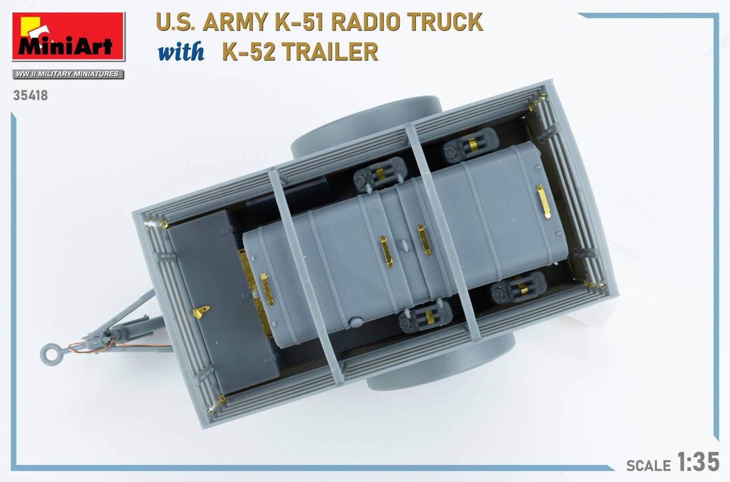 MiniArt 35418 1:35 US Army K-51 Radio Truck with K-52 Trailer - Interior Kit