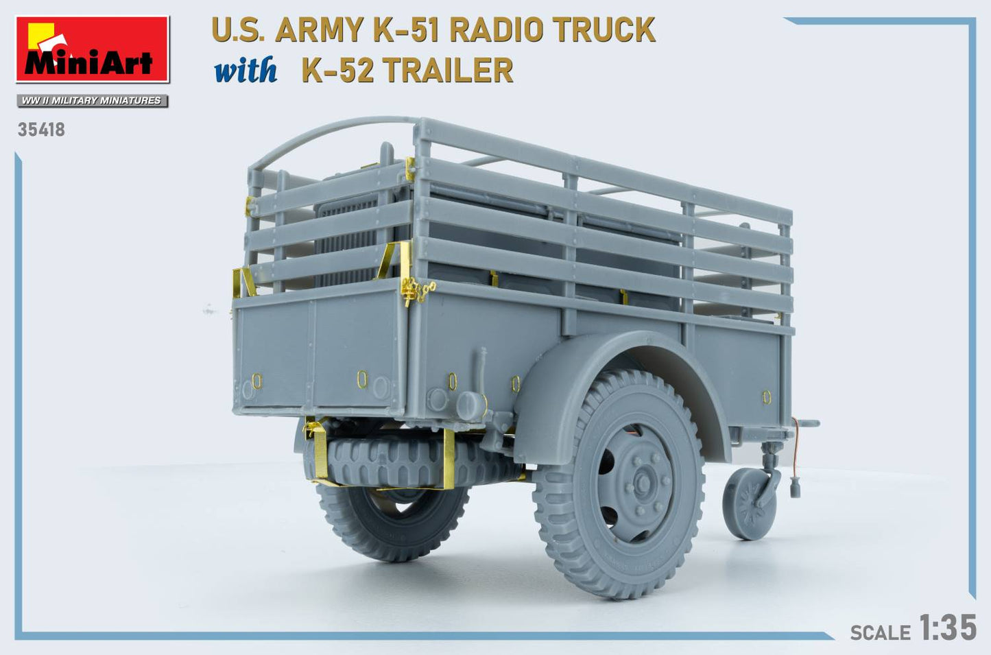 MiniArt 35418 1:35 US Army K-51 Radio Truck with K-52 Trailer - Interior Kit