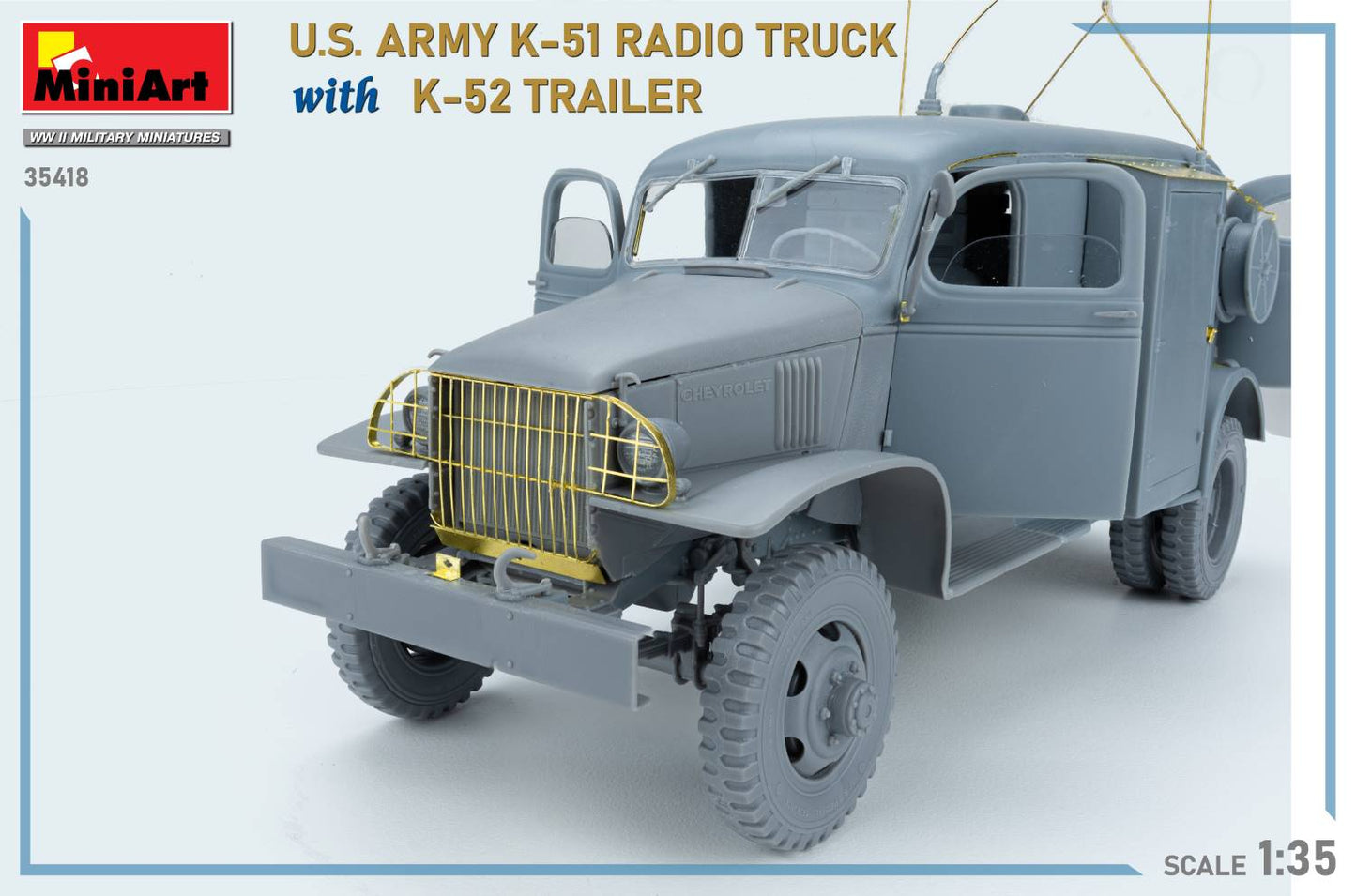 MiniArt 35418 1:35 US Army K-51 Radio Truck with K-52 Trailer - Interior Kit