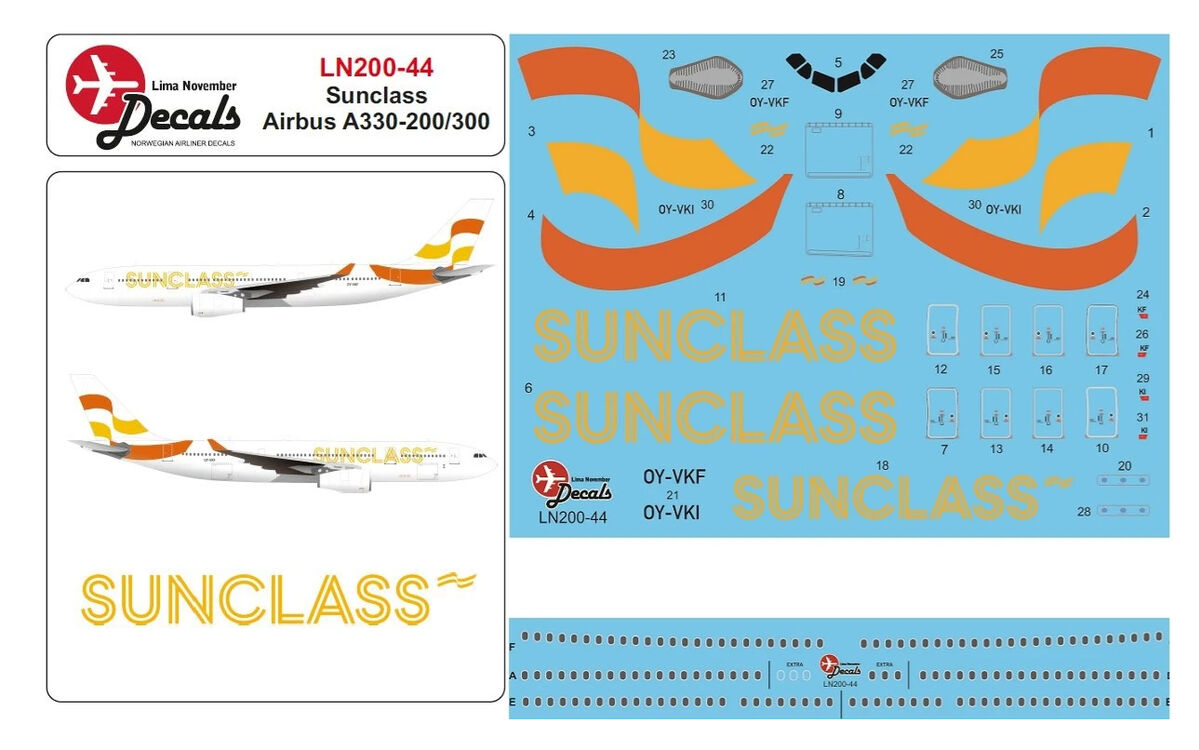 Lima November LN200-44 1:200 Sunclass Airbus A330