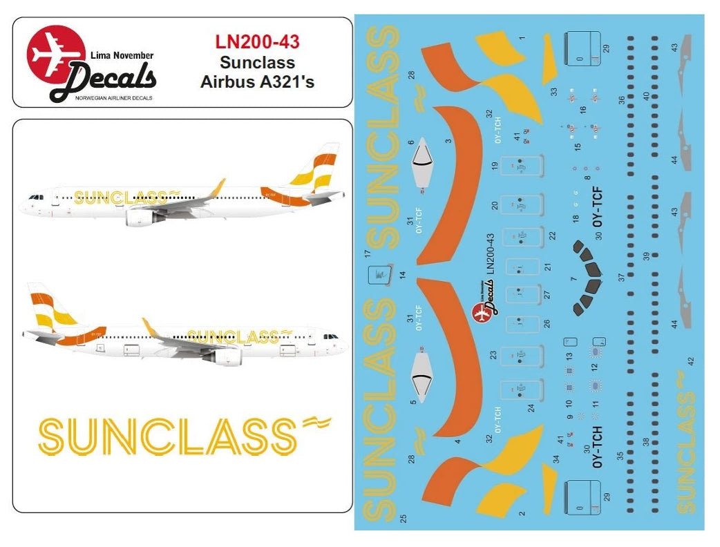 Lima November LN200-43 1:200 Sunclass Airbus A321