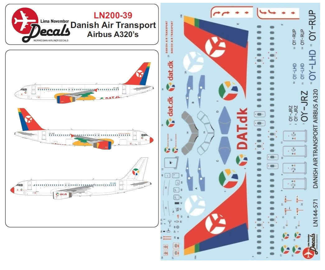 Lima November LN200-39 1:200 Danish Air Transport Airbus A320