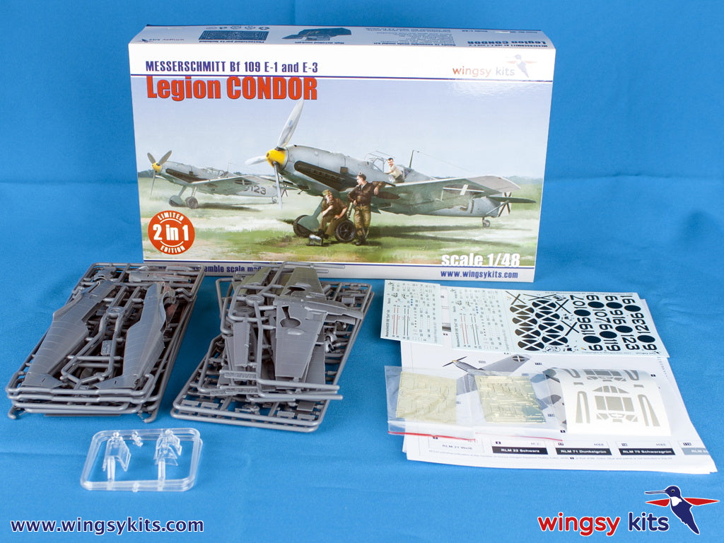 wingsy kits D5-09 1:48 Messerschmitt Bf-109E-1 and Bf-109E-3 Emil 'Legion Condor' (Double Kit)