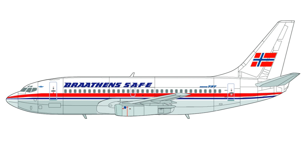 Lima November LN200-04 1:200 Braathens SAFE Boeing 737-200 old and new scheme for the Hasegawa kit