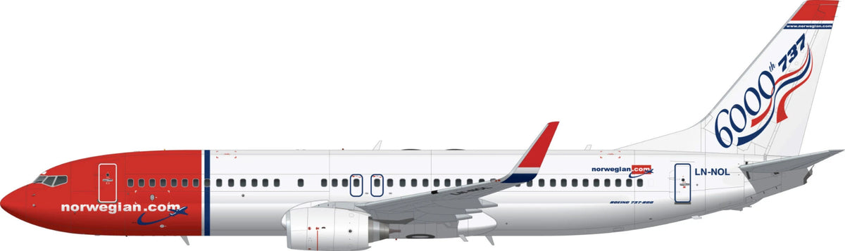 Lima November LN200-05 1:200 NORWEGIAN Boeing 737-800W 6000TH TAIL