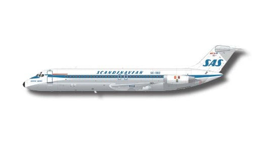 Lima November LN200-07 1:200 SAS Douglas DC-9's dragon livery for the Hasegawa kit