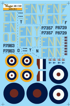 Vingtor Decals 48-139 1:48 Supermarine Spitfire Mk.IIa - 331 (Norwegian) Sqn. RAF