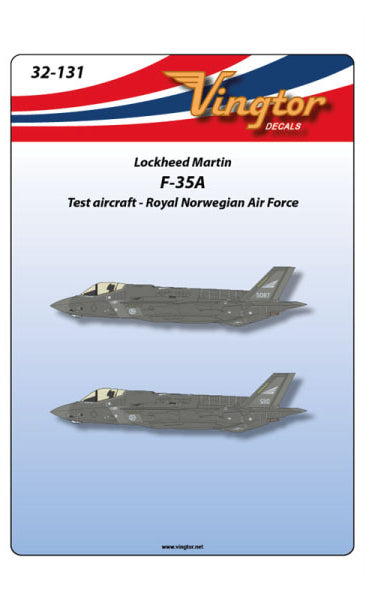 Vingtor Decals 32-131 1:32 Lockheed-Martin F-35A Lightning II - RNoAF